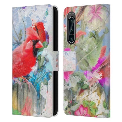 Aimee Stewart Assorted Designs Birds And Bloom Leather Book Wallet Case Cover For Sony Xperia 5 IV