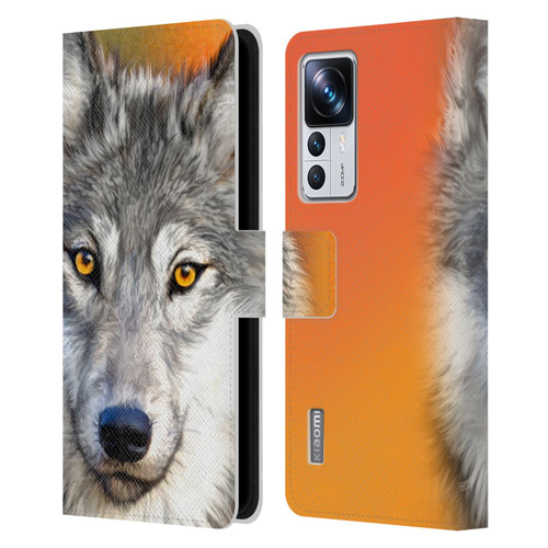 Aimee Stewart Animals Autumn Wolf Leather Book Wallet Case Cover For Xiaomi 12T Pro