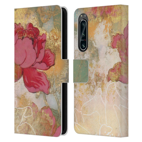 Aimee Stewart Smokey Floral Midsummer Leather Book Wallet Case Cover For Sony Xperia 5 IV