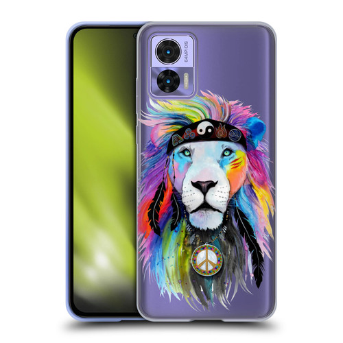Pixie Cold Cats Hippy Lion Soft Gel Case for Motorola Edge 30 Neo 5G