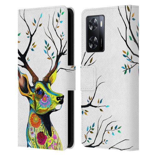 Pixie Cold Animals King Of The Forest Leather Book Wallet Case Cover For OPPO A57s
