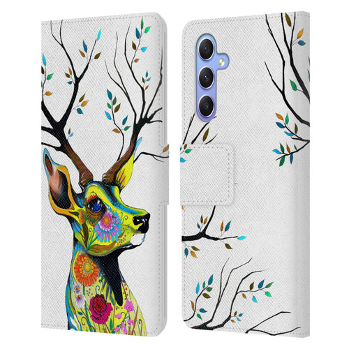 Pixie Cold Animals King Of The Forest Leather Book Wallet Case Cover For Samsung Galaxy A34 5G