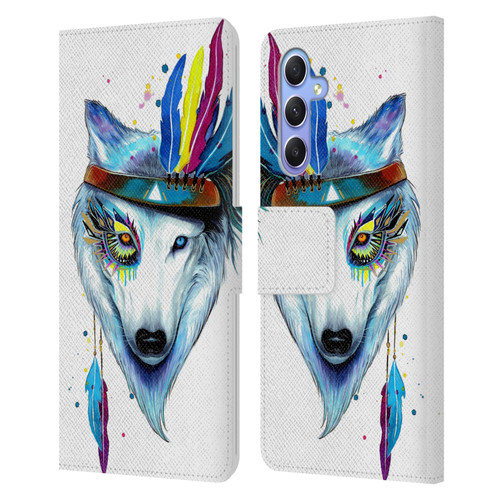 Pixie Cold Animals Warrior Leather Book Wallet Case Cover For Samsung Galaxy A34 5G
