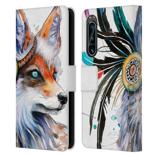 Pixie Cold Animals Fox Leather Book Wallet Case Cover For Sony Xperia 5 IV