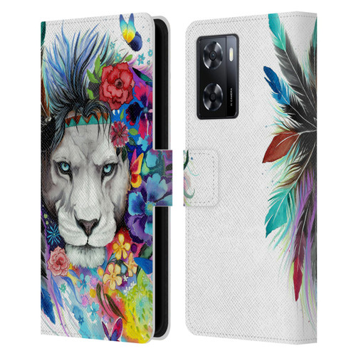 Pixie Cold Cats King Of The Lions Leather Book Wallet Case Cover For OPPO A57s