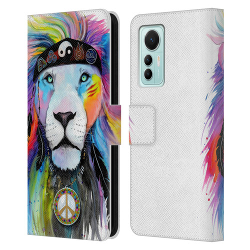 Pixie Cold Cats Hippy Lion Leather Book Wallet Case Cover For Xiaomi 12 Lite