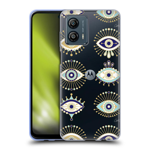 Cat Coquillette Evil Eye Blue Gold Soft Gel Case for Motorola Moto G53 5G