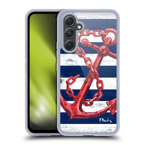 Paul Brent Nautical Westerly Anchor Red Soft Gel Case for Samsung Galaxy A54 5G