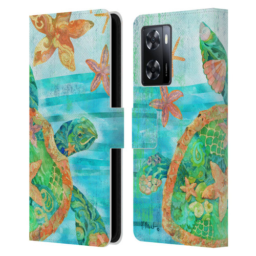 Paul Brent Coastal Nassau Turtle Leather Book Wallet Case Cover For OPPO A57s