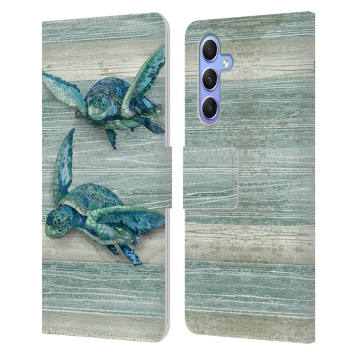 Paul Brent Sea Creatures Turtle Leather Book Wallet Case Cover For Samsung Galaxy A34 5G
