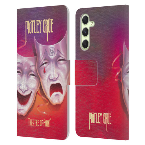 Motley Crue Albums Theater Of Pain Leather Book Wallet Case Cover For Samsung Galaxy A54 5G