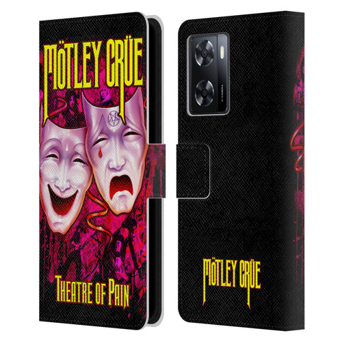 Motley Crue Key Art Theater Of Pain Leather Book Wallet Case Cover For OPPO A57s