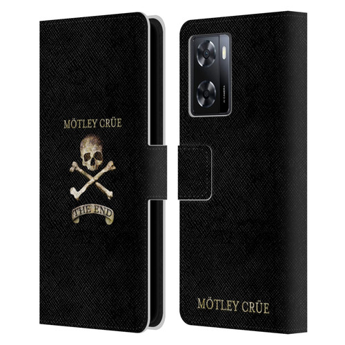 Motley Crue Logos The End Leather Book Wallet Case Cover For OPPO A57s