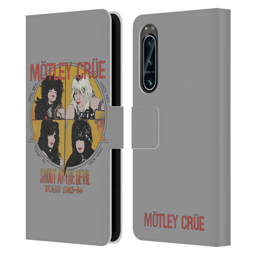 Motley Crue Tours SATD Vintage Leather Book Wallet Case Cover For Sony Xperia 5 IV
