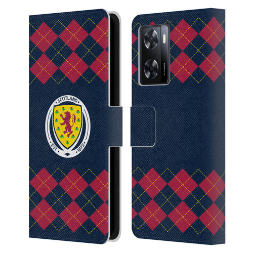 Scotland National Football Team Logo 2 Argyle Leather Book Wallet Case Cover For OPPO A57s