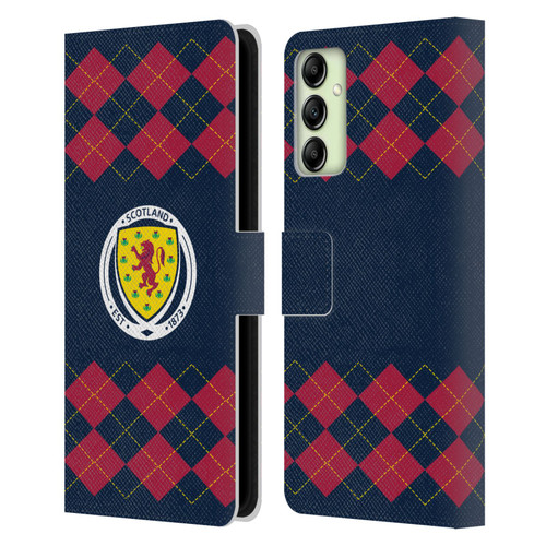 Scotland National Football Team Logo 2 Argyle Leather Book Wallet Case Cover For Samsung Galaxy A14 5G