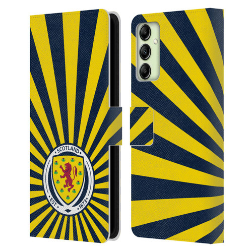 Scotland National Football Team Logo 2 Sun Rays Leather Book Wallet Case Cover For Samsung Galaxy A14 5G