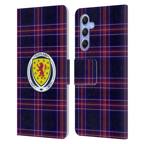 Scotland National Football Team Logo 2 Tartan Leather Book Wallet Case Cover For Samsung Galaxy A34 5G