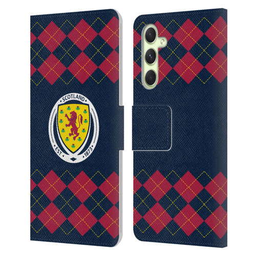 Scotland National Football Team Logo 2 Argyle Leather Book Wallet Case Cover For Samsung Galaxy A54 5G