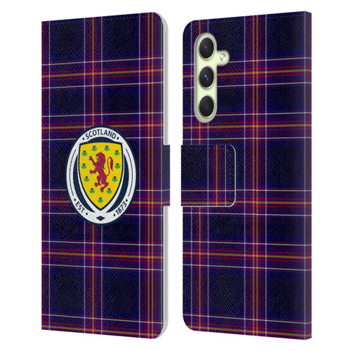 Scotland National Football Team Logo 2 Tartan Leather Book Wallet Case Cover For Samsung Galaxy A54 5G