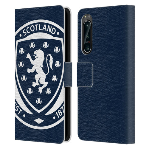 Scotland National Football Team Logo 2 Oversized Leather Book Wallet Case Cover For Sony Xperia 5 IV