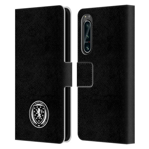 Scotland National Football Team Logo 2 Plain Leather Book Wallet Case Cover For Sony Xperia 5 IV