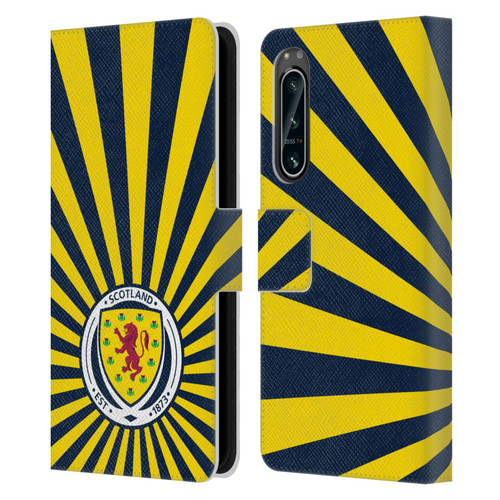 Scotland National Football Team Logo 2 Sun Rays Leather Book Wallet Case Cover For Sony Xperia 5 IV