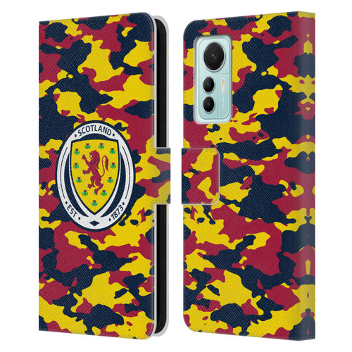 Scotland National Football Team Logo 2 Camouflage Leather Book Wallet Case Cover For Xiaomi 12 Lite