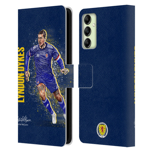 Scotland National Football Team Players Lyndon Dykes Leather Book Wallet Case Cover For Samsung Galaxy A14 5G
