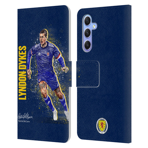 Scotland National Football Team Players Lyndon Dykes Leather Book Wallet Case Cover For Samsung Galaxy A34 5G