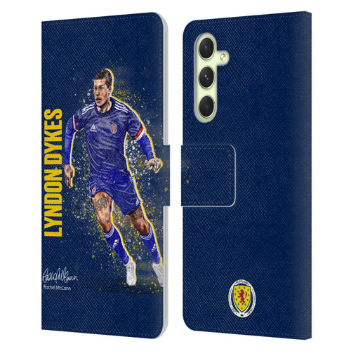 Scotland National Football Team Players Lyndon Dykes Leather Book Wallet Case Cover For Samsung Galaxy A54 5G