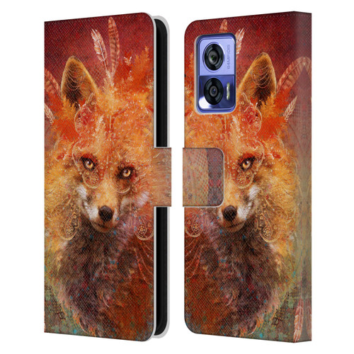 Jena DellaGrottaglia Animals Fox Leather Book Wallet Case Cover For Motorola Edge 30 Neo 5G