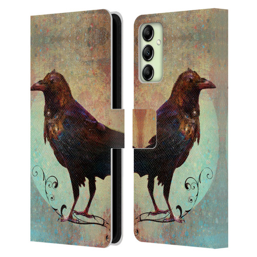 Jena DellaGrottaglia Animals Crow Leather Book Wallet Case Cover For Samsung Galaxy A14 5G