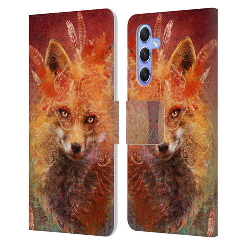 Jena DellaGrottaglia Animals Fox Leather Book Wallet Case Cover For Samsung Galaxy A34 5G