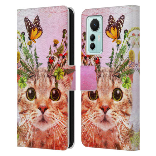 Jena DellaGrottaglia Animals Kitty Leather Book Wallet Case Cover For Xiaomi 12 Lite
