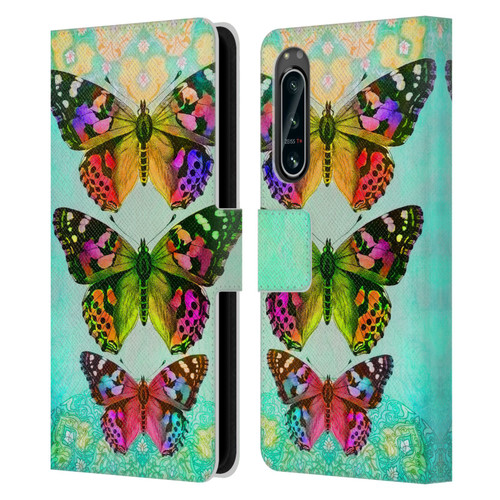 Jena DellaGrottaglia Insects Butterflies 2 Leather Book Wallet Case Cover For Sony Xperia 5 IV