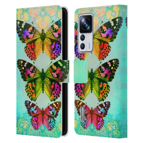 Jena DellaGrottaglia Insects Butterflies 2 Leather Book Wallet Case Cover For Xiaomi 12T Pro