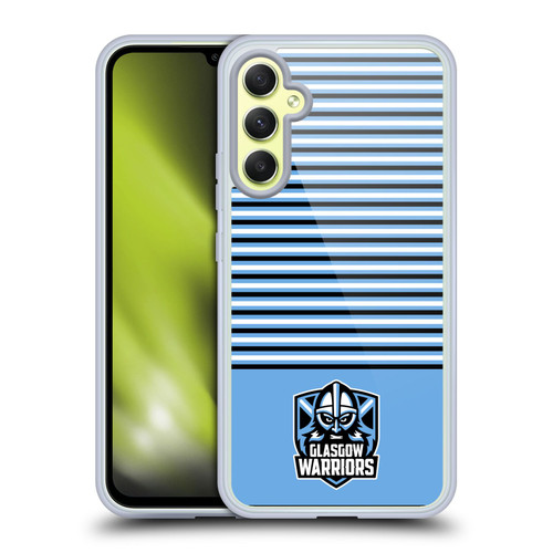 Glasgow Warriors Logo Stripes Blue 2 Soft Gel Case for Samsung Galaxy A34 5G