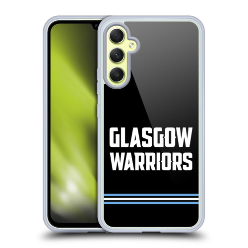 Glasgow Warriors Logo Text Type Black Soft Gel Case for Samsung Galaxy A34 5G