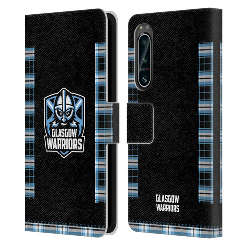 Glasgow Warriors 2020/21 Crest Kit Home Leather Book Wallet Case Cover For Sony Xperia 5 IV