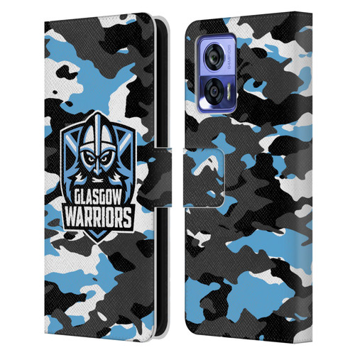 Glasgow Warriors Logo 2 Camouflage Leather Book Wallet Case Cover For Motorola Edge 30 Neo 5G