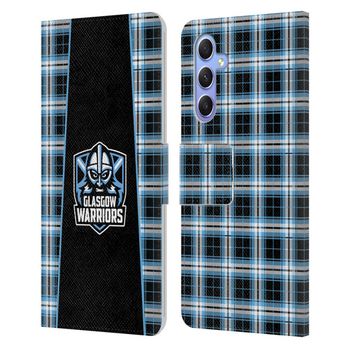 Glasgow Warriors Logo 2 Tartan Leather Book Wallet Case Cover For Samsung Galaxy A34 5G