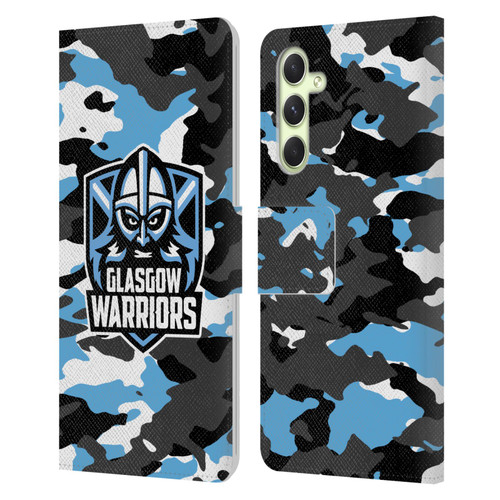 Glasgow Warriors Logo 2 Camouflage Leather Book Wallet Case Cover For Samsung Galaxy A54 5G