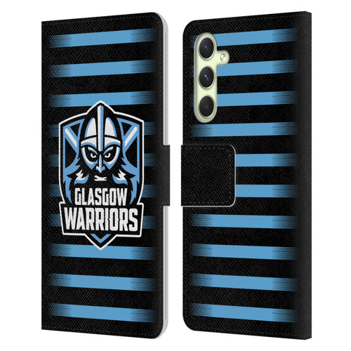 Glasgow Warriors Logo 2 Stripes Leather Book Wallet Case Cover For Samsung Galaxy A54 5G