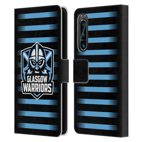Glasgow Warriors Logo 2 Stripes Leather Book Wallet Case Cover For Sony Xperia 5 IV