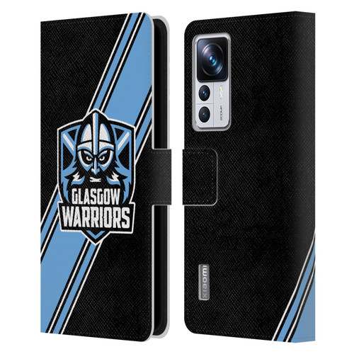 Glasgow Warriors Logo 2 Diagonal Stripes Leather Book Wallet Case Cover For Xiaomi 12T Pro