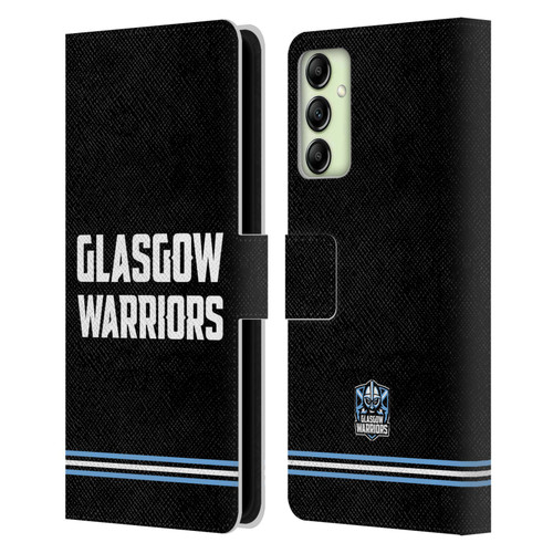 Glasgow Warriors Logo Text Type Black Leather Book Wallet Case Cover For Samsung Galaxy A14 5G