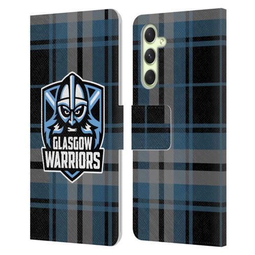 Glasgow Warriors Logo Tartan Leather Book Wallet Case Cover For Samsung Galaxy A54 5G