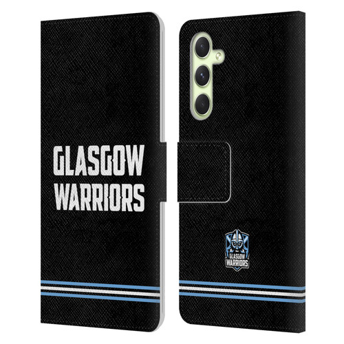 Glasgow Warriors Logo Text Type Black Leather Book Wallet Case Cover For Samsung Galaxy A54 5G