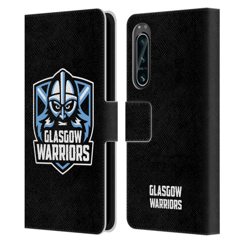 Glasgow Warriors Logo Plain Black Leather Book Wallet Case Cover For Sony Xperia 5 IV